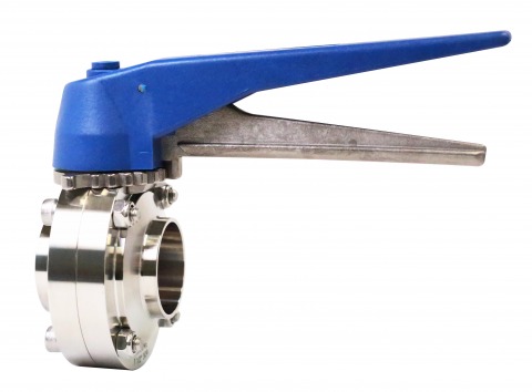 วาล์วผีเสื้อ เชื่อม ss304 และ ss316ด้ามบีบ